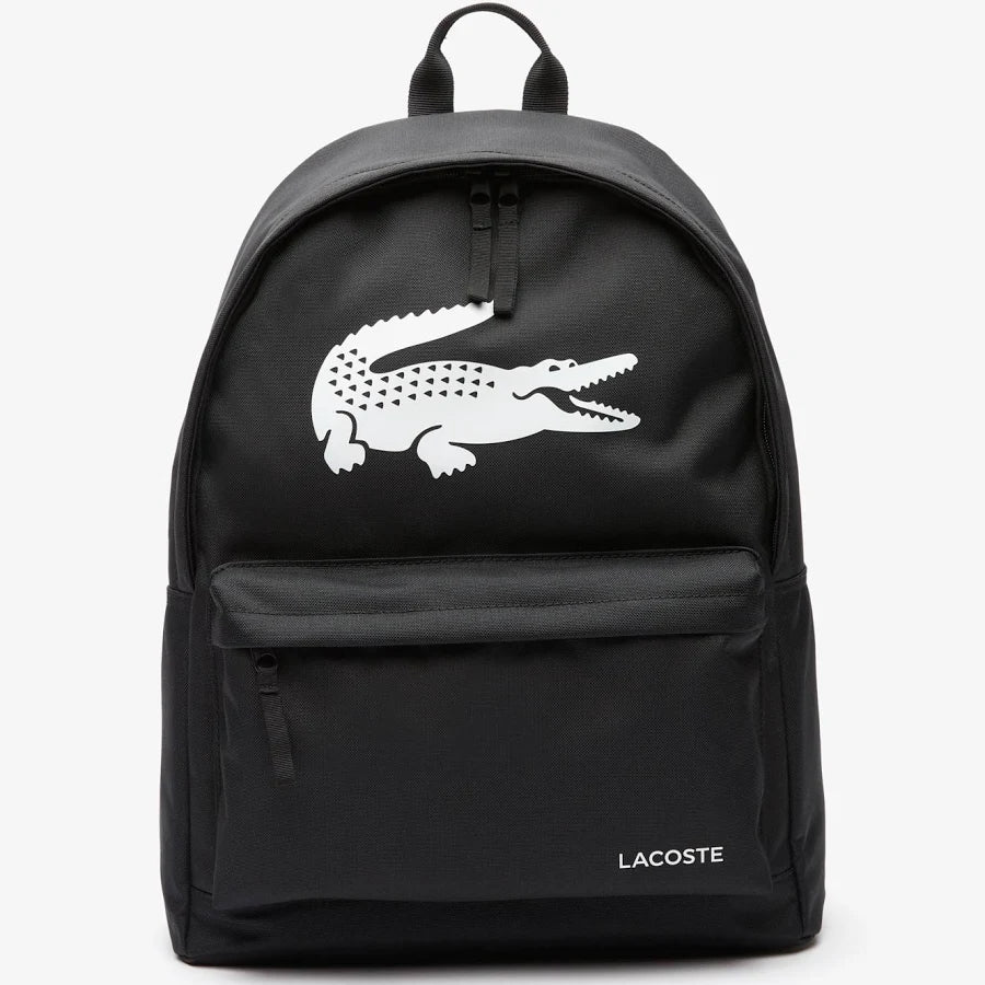 Lacoste Croc Sport backpack in black.